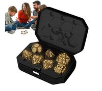 Light Up Game Dice, Rechargeable Polyhedral Set, Flashing LED Tabletop Cubes, Illuminated RPG Accessories, Ideal for Fantasy Role Playing, Adventure Campaigns, Gift with Charging Case