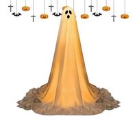 Light Up Ghost - Esame luminoso di altezza luci a LED, accessorio illuminato stagionale durevole, decorazione fantasmi di Halloween Standing | Coppia di decorazioni per feste di vacanza spettrale