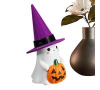 Light Up Ghost - Figurina per la decorazione per interni, statua di vacanza graziosa con figura da 5,1 pollici a LED in resina, decorazione di Halloween per vassoio a più livelli, mensola da casa, bia