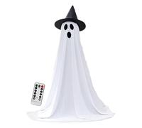 Light Up Ghost, Halloween Decorations, Remote String Light, Glowing Festival Prop, Spooky Hanging Accent, for Lawn, Garden, Porch, Holiday, Party, Escape Room, Home, Outdoor, Haunted Display