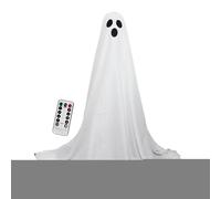 Light Up Ghost Halloween Decorations, Spooky String Light, Remote Controlled Display, Glowing Effect, Weather Resistant, Easy Setup, Haunting Ambience, Lawn, Party, Porches, 165x30cm
