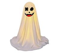 Light Up Ghost, Scary Halloween Decor, 5.12x5.12in String Light Ornament, Glowing Tabletop Display, Battery Operated Design for Indoor, Outdoor, Yard, Mantel, Wall, Porch, Door, Home, Window, Desk