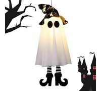 Light Up Ghosts Halloween Decor | Battery Powered Led Gothic Lamps | Funny Porch Ornament For Tree Window Wall Entryway Fronte Door Porch Patio | Yard Garden Partys