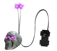 Light Up Halloween Glowing Eyes For Skulls With Timer | 2pcs LED Illuminated Halloween Eyes Outdoor Waterproof Decors,LED Props Spooky Decorations For Skeleton Pumpkins Tombstones