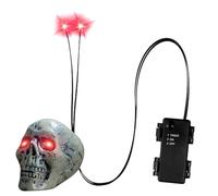 Light Up Halloween Glowing Eyes For Skulls With Timer | 2pcs LED Illuminated Halloween Eyes Outdoor Waterproof Decors,LED Props Spooky Decorations For Skeleton Pumpkins Tombstones