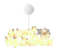 Light Up - Happy Halloween illuminato con luce al neon colorata | Decorazione da parete Halloween - Puntelli di scena per porta di casa, casa infestata, Hall0 tra le feste | Regalo per i