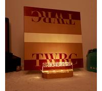 Light up Now Spinning - Supporto per dischi in vinile, con ammonite ora in riproduzione e supporto in acrilico, per album vinile, con luci di colore bianco caldo, supporto per la raccolta di display
