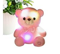 Light Up Plush | 8 Inch Glowing Bear Cuddly Doll | Rainbow Up Stuffed Animals For Kids | For Comfort Companion Girls Adults Home Living Room Bedroom Sofa