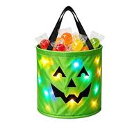 Light Up Pumpkin Bucket, LED Candy Holder Reusable