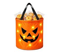 Light Up Pumpkin Bucket, LED Candy Holder Reusable