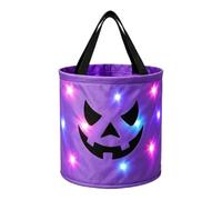 Light Up Pumpkin Bucket, LED Candy Holder Reusable