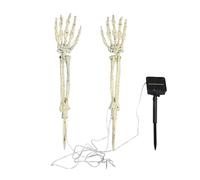 LIGHT UP Scheletro Mani - Ornamento Del Corvo Del Cranio | Mano E Mani Scheletriche Finte | Decorazioni Per Il Percorso Del Giardino Di Halloween Con Effetto Sonoro, Pali Del Braccio Luminoso Per Prat
