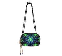 Light Up Spider Web Blu Verde Carino Crossbody Borse Donna Pratico con Cinghia Regolabile Borse Have a meal bolsa de mano para mujer elegante