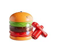 Light-Up Spin Top, Gyro Toy, Musical Hamburger Design, Flashing Lights with Sound, Interactive Travel Game for Kids Home School Playing, ABS Material, Multicolor 1 pezzo