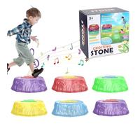 Light Up Stepping Stones for Kids, 6/8pc Non-Slip Balance Light Up Musical Stepping Stones, Stepping Stones for Toddlers 1-3-5, Floor Is Lava sensory stepping stones, Indoor & Outdoor Play (6pcs)