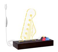 Light Up - Supporto per chitarra elettrica, in acrilico, con base in legno, per pick-up, regalo per chitarristi