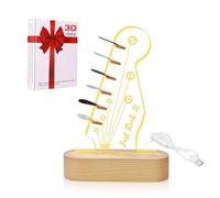 Light Up - Supporto per chitarra elettrica (senza plettri), in acrilico, con base in legno per pick-up, ideale come regalo per chitarristi, chitarristi