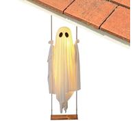 Light Up Swinging Ghost | 5 FT Cute Spooky Remote Control Adjustable