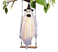 Light Up Swinging Ghost Decoration - 6.5ft Halloween Tree Ornament