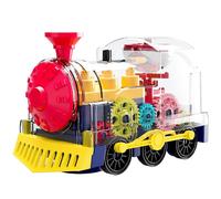 Light Up Train Toy Electric Educational Crawling Toy with Music Flashing Lights Christmas Gift for Toddlers