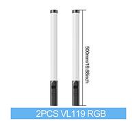 Light VL119 RGB Handheld Light Wand LED RGB Stick 2500-9000K Fotografia Illuminazione Tubo magnetico for video Vlog Per la fotografia in studio(2PCS VL119 RGB)