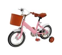 Lightakai Bicicletta per bambini da 12 pollici, rosa con ruote di supporto e cestello, regolabile in altezza, bilanciamento e pedale, per bambini dai 2 ai 4 anni in su