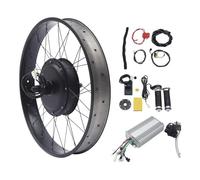 Lightakai Kit di conversione per bicicletta elettrica da 26 pollici, 48 V, 1500 W, Fatbike, bicicletta elettrica, mozzo posteriore, motore con display LCD