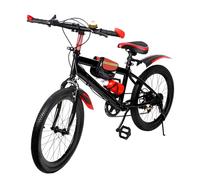 Lightakai Mountain bike da 20 pollici, mountain bike a 7 marce, con porta kettle e parafanghi, bicicletta in acciaio al carbonio con deragliatore, pneumatici per tutte le stagioni, per ragazzi e