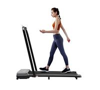 Lightakai Tapis roulant pieghevole 2 in 1, 3.0HP sotto la scrivania, tapis roulant elettrico con telecomando e indicatore LED, portata fino a 100 kg, Walking Jogging per Home Office (grigio)