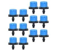 LIGHTAOTAO 100 Pezzi Micro Irrigatori a Goccia 8 Fori Regolabili, Ugello di Irrigazione in Plastica Blu per Radici e Piante in Vaso, Flusso Lento 0-70l/h per Giardino e Prato
