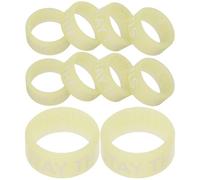 LIGHTAOTAO 10pezzi Anelli Silicone Luminescenti per Bacchette da Batteria Anti-slip e Promemoria per Batteristi Anelli Fluorescenti per Pratiche e Performance in Ambienti con Scarsa Luce