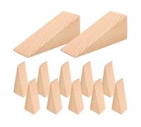LIGHTAOTAO 12 Pezzi Cunei per Porte in Legno Triangolari Antiscivolo Fermo per Porta Come Door Draft Stopper per Progetti Fai da Te e Uso Interno, Blocco per Sedia in Legno Duro Resistente
