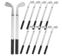 LIGHTAOTAO 12 Pezzi Penne a Sfera a Forma di Mazza da Golf in Lega di Alluminio Nero, Design Duro Resistente, Perfette per Decorazione Scrivania Ufficio e Regalo Originale