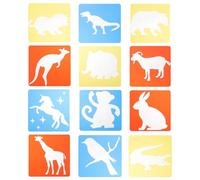 LIGHTAOTAO 12 Stencil di Animali per Bambini, Riutilizzabili in PP, Sagome Colorate per Disegnare e Imparare, Adatte a Pittura Artistica