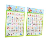 LIGHTAOTAO 2 Fogli Poster Educativo Alfabeto Inglese per Adesivi Murali Rimovibili PVC Colorati Decorazione Camera e Aula Scuola Apprendimento Precoce e Insegna
