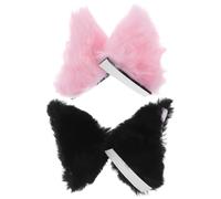 LIGHTAOTAO 2 Paia di Orecchie di Gatto in Peluche per Casco Decorazione Versatile per Scooter e Bici Elettrica Accessorio Rimovibile e Chic per Casco da Moto