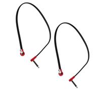 LIGHTAOTAO 2 Pezzi Cavo Piatto per Effetti Connettori ad Angolo, 50cm, Nero | Doppia Schermatura, Nucleo in Rame ad Alta Densità, Guaine in PVC e Metallo, per Pedaliera