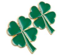 LIGHTAOTAO 2 Pezzi Spilla Trifoglio a Quattro Foglie in Lega Verde Compatta ed Elegante per Donna, Simbolo di Fortuna e Felicità, per Feste e Compleanni