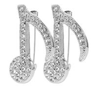 LIGHTAOTAO 2 Pezzi Spilla Vintage Nota Musicale in Lega di Zinco Argento, Leggera e Versatile per Feste e Concerti, Accessorio Elegante e Raffinato