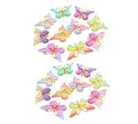 LIGHTAOTAO 20 Pezzi Farfalle in Resina a Forma di Farfalla Materiale per Decorazioni Fai da Te Versatili per Custodie Telefoni e Artigianato Creativo Colore Casuale