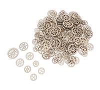 LIGHTAOTAO 250 Pezzi Ingranaggi Incisione e Combinazione Non in Legno Beige Stili multipli per Artigianato Manuale per Esperimenti Steam e Modelli Meccanici