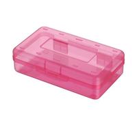 LIGHTAOTAO Astuccio Portapenne Trasparente in Plastica Scompartimento, Scatola Impilabile per Matite, per Scuola e Ufficio, Design Semplice e Funzionale