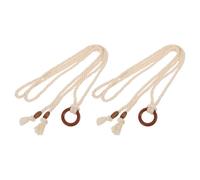 LIGHTAOTAO Cintura Intrecciata Vintage da Donna con Nappine in Cotone e Lino, Stile Medievale Regolabile, 2 Pezzi per Costumi Primaverili ed Estivi