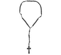 LIGHTAOTAO Collana Girocollo Perline Legno Croce Piccola, Design Semplice e Stabile, Corda Intrecciata Chic per Appuntamenti e Feste