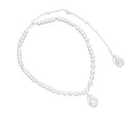 LIGHTAOTAO Collana Lunga Ciondolo per Donna, per Nozze e Compleanno | Perle Argento, Pendente a Nappa, Stile Elegante Creativo, Lavorazione Fine e Raffinata, Regalo per Persona Cara o Amata