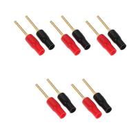 LIGHTAOTAO Connettori Banana per Cavi Altoparlanti 2mm, Rame, 10 Pezzi | Rivestimento in Pvc Dorato, Codice Colore Rosso e Nero, Installazione Semplice, per Sistemi Home Theater