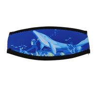 LIGHTAOTAO Copricinghiolo in Neoprene per Maschera da Snorkeling e Immersione Doppio Strato, Adatto a Diverse Misure, Protezione per Cinghia Maschera Blu