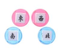 LIGHTAOTAO Dadi Mahjong in Plastica Colorata 4 Pezzi Indicatore Preciso Direzione Vento Design Rotondo Liscio per Giochi in Famiglia e Feste a Casa