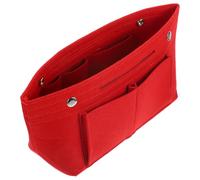 LIGHTAOTAO Felt Cosmetics Organizer Bag with Multiple Pockets and Foldable Design for Women Perfect for Daily Use and Travel in White Colore Casuale