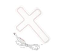 LIGHTAOTAO Insegna al Neon Croce Religiosa 29x18 Cm, Luce Bianca per Pasqua